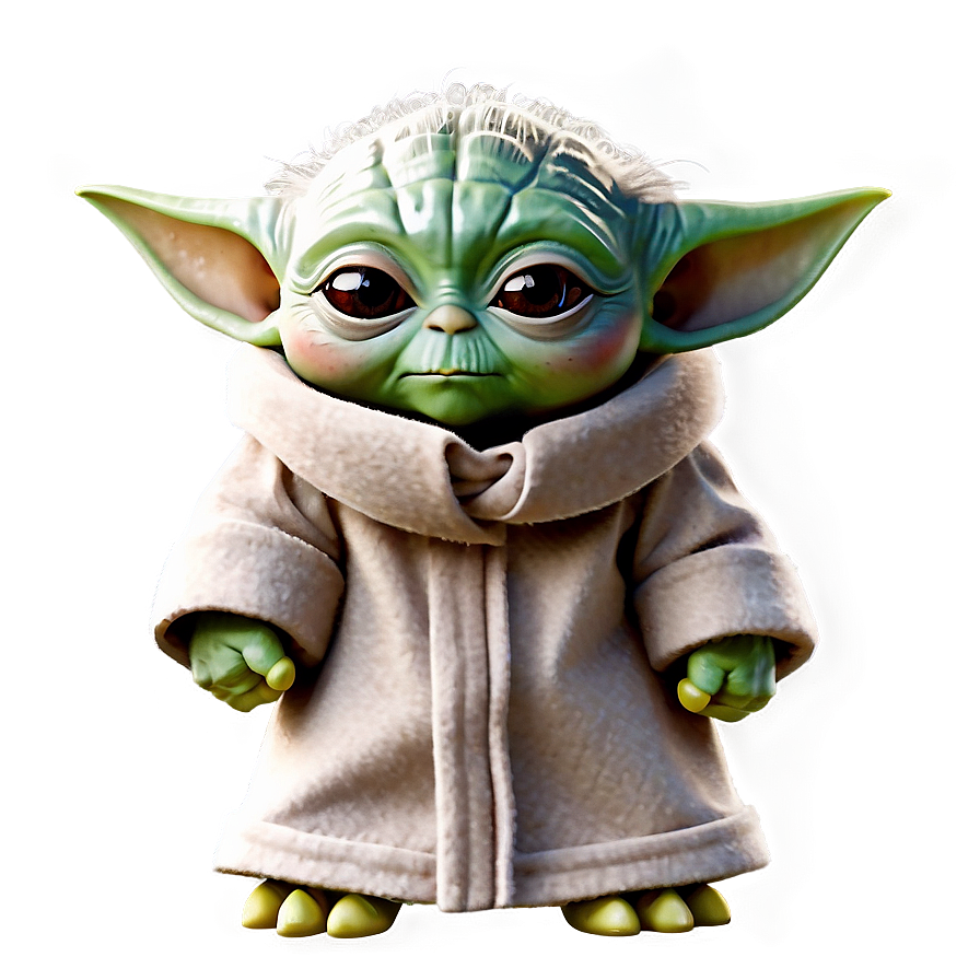 Baby Yoda Force Using Cartoon Png Jvs32