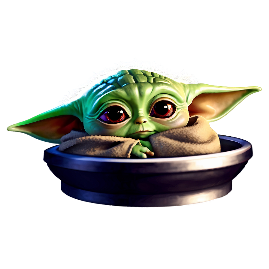 Baby Yoda Force Using Cartoon Png Vcq4