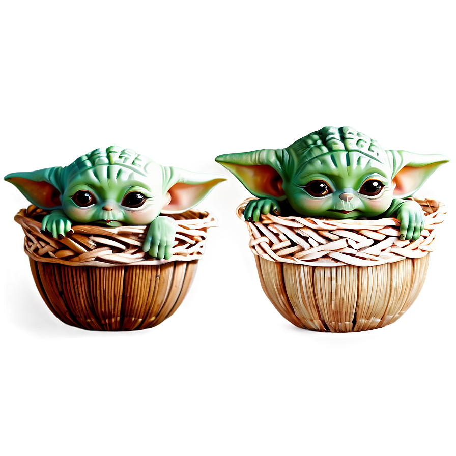 Baby Yoda In Basket Png Vvh13