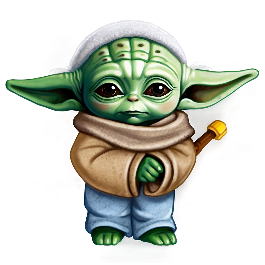 Baby Yoda Mandalorian Cartoon Png 10