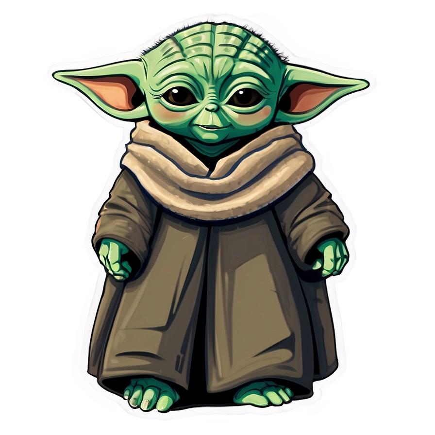 Baby Yoda Mandalorian Cartoon Png Ryo