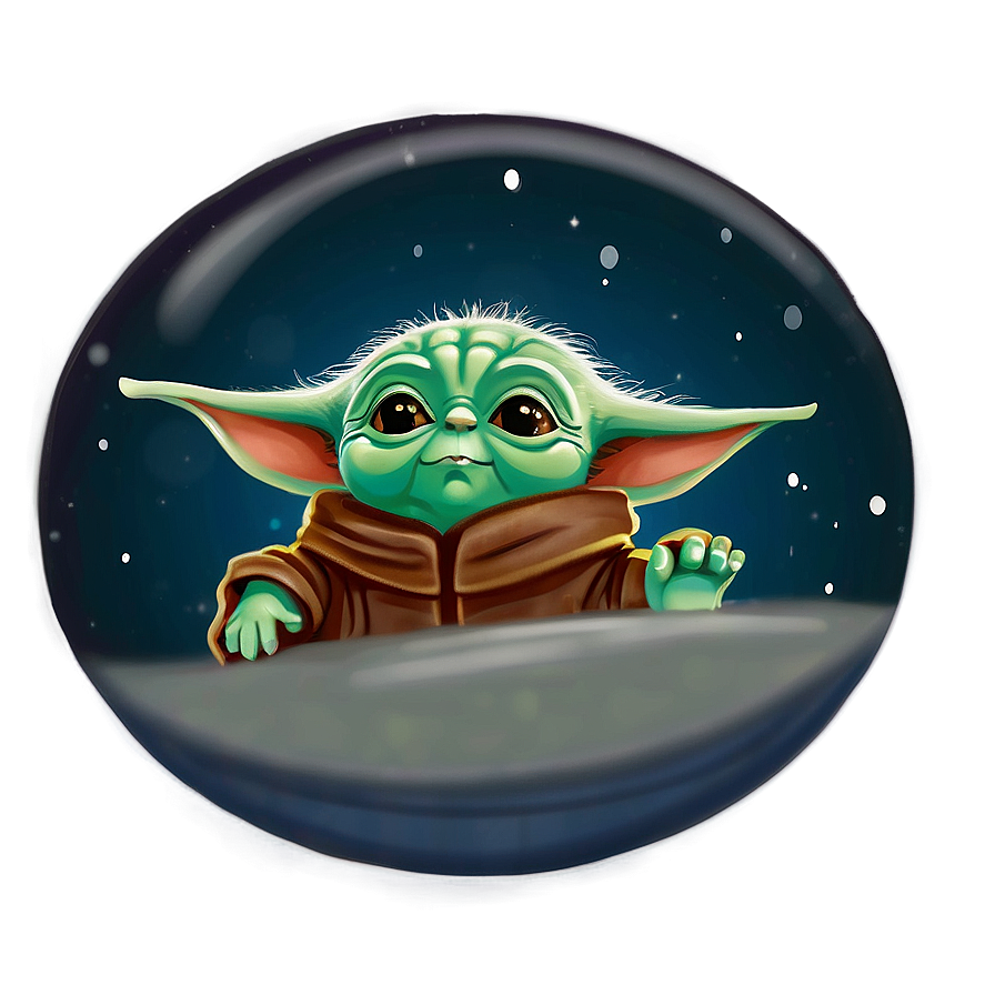 Baby Yoda Space Adventure Cartoon Png Wbh