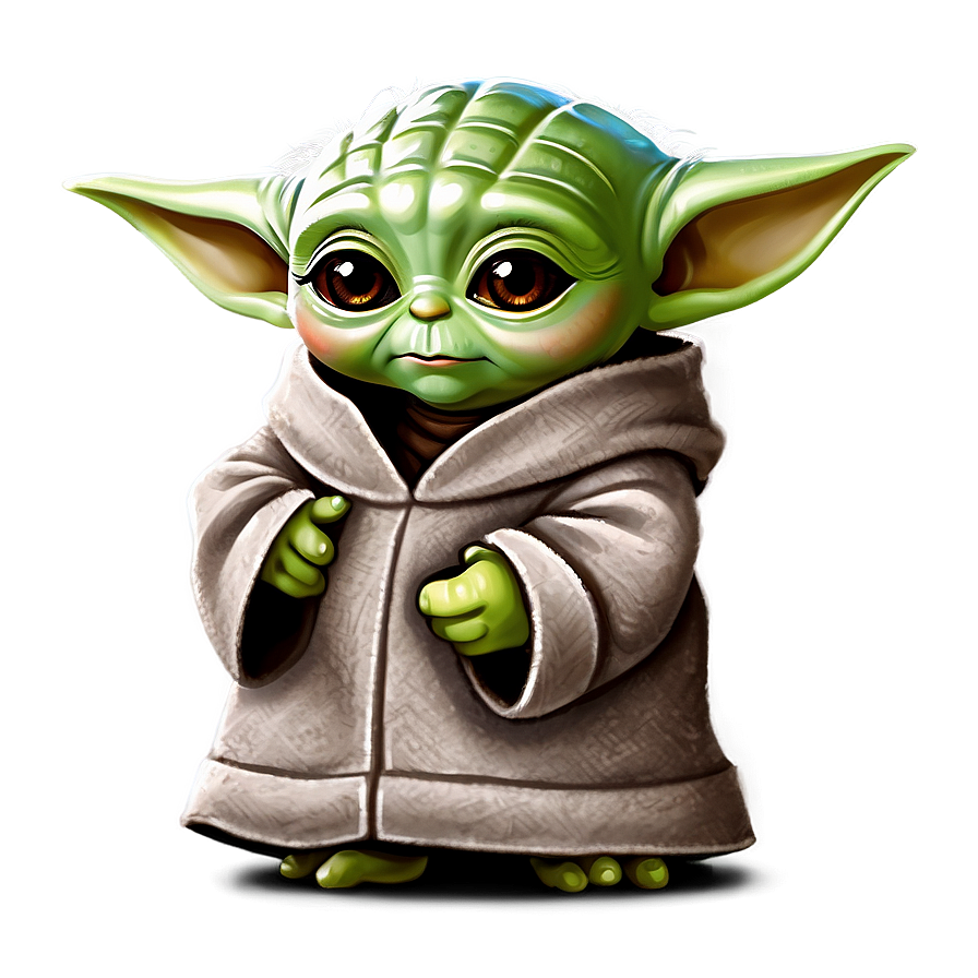 Baby Yoda The Child Cartoon Png 23