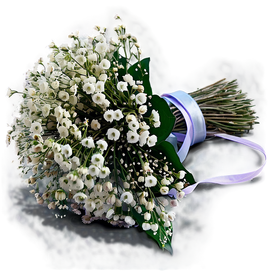 Babys Breath Cascading Bouquet Elegance Png 06132024