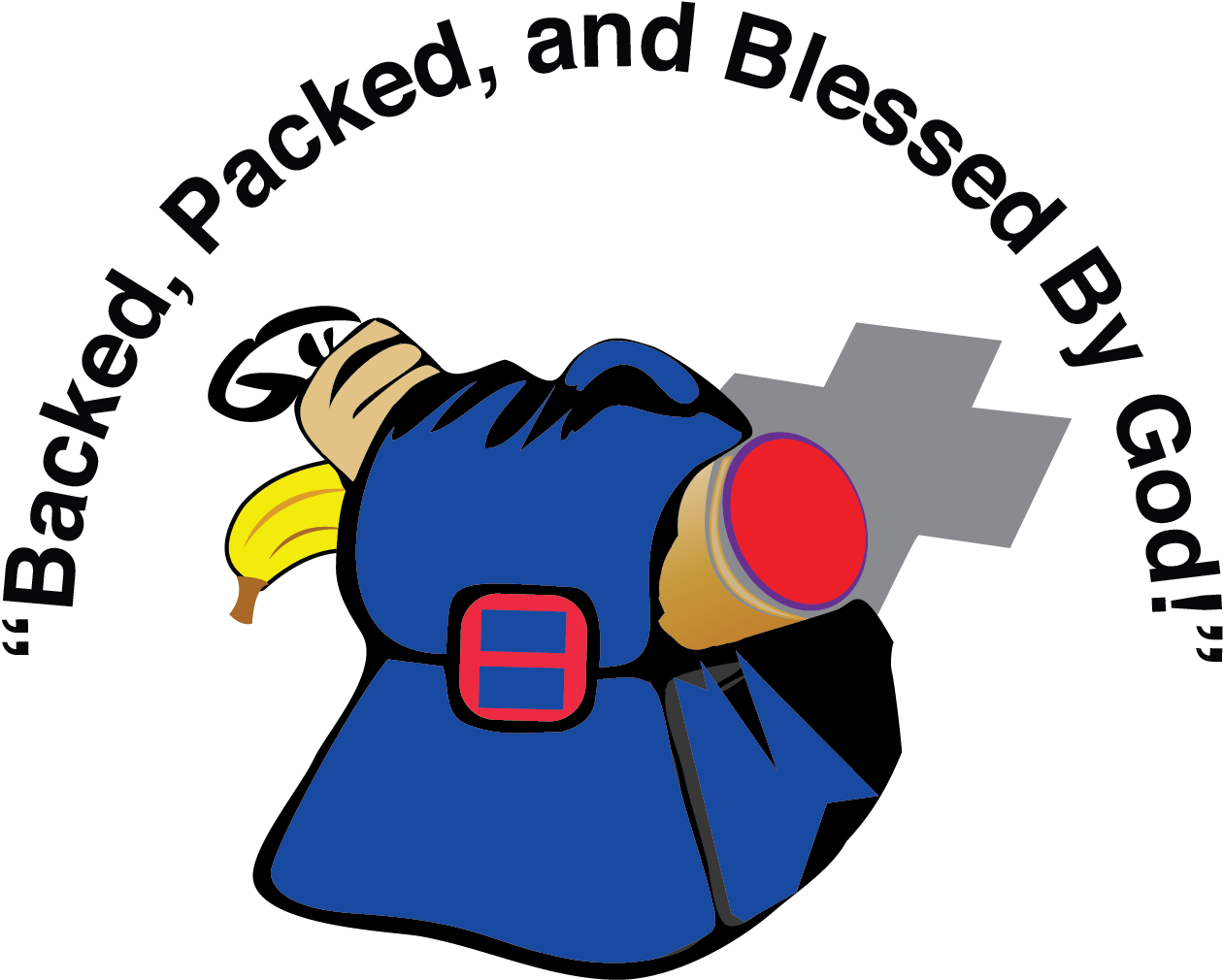 Backed Packed Blessed Backpack Graphic