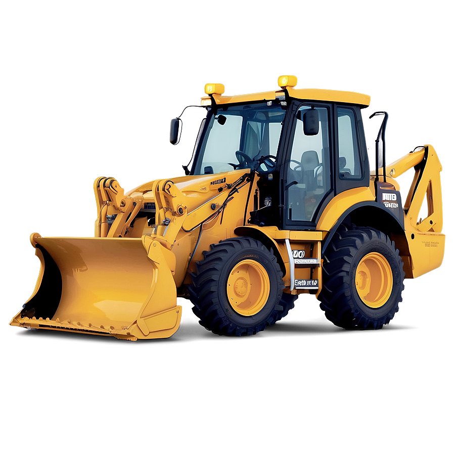 Backhoe Loader At Sunset Png Toj