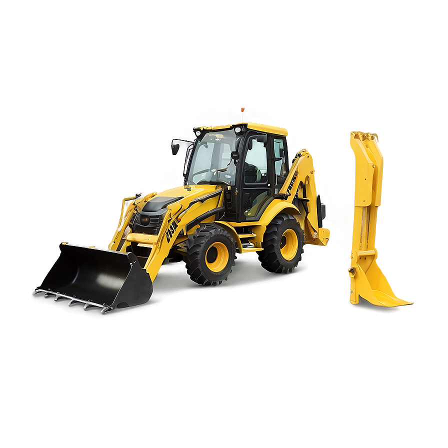 Backhoe Loader In Action Png Vos9