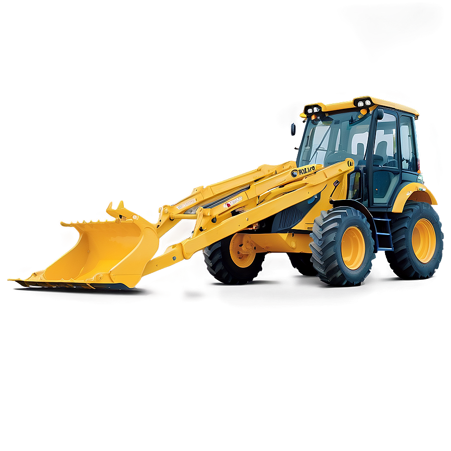 Backhoe Loader On The Road Png 06272024