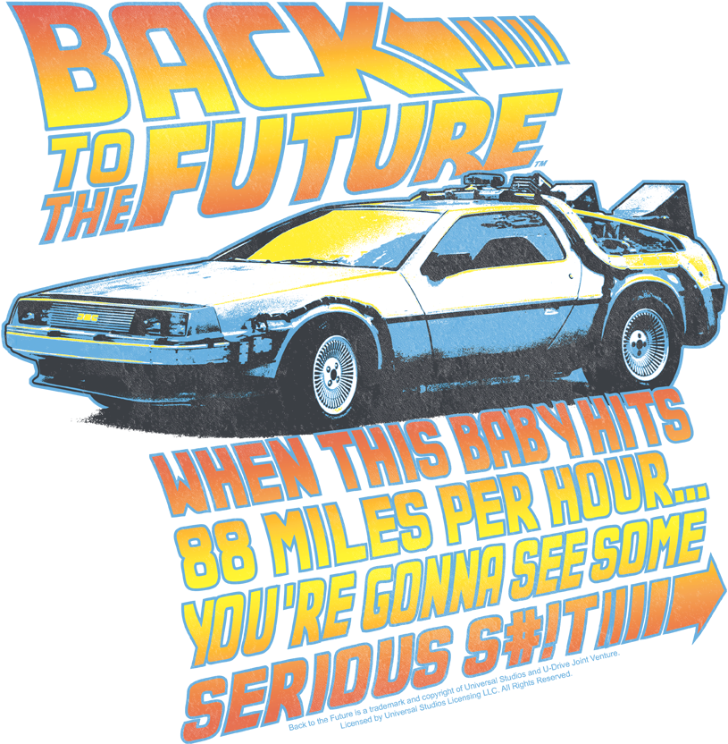 Backtothe Future De Lorean Time Travel Graphic