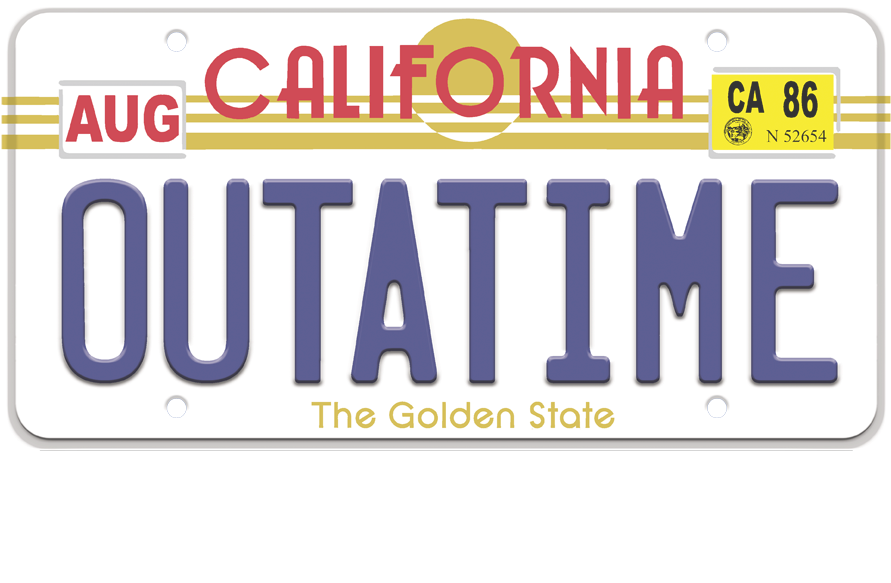 Backtothe Future O U T A T I M E License Plate