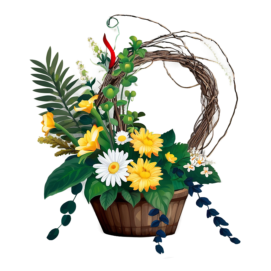 Backyard Floral Arrangements Png Omt