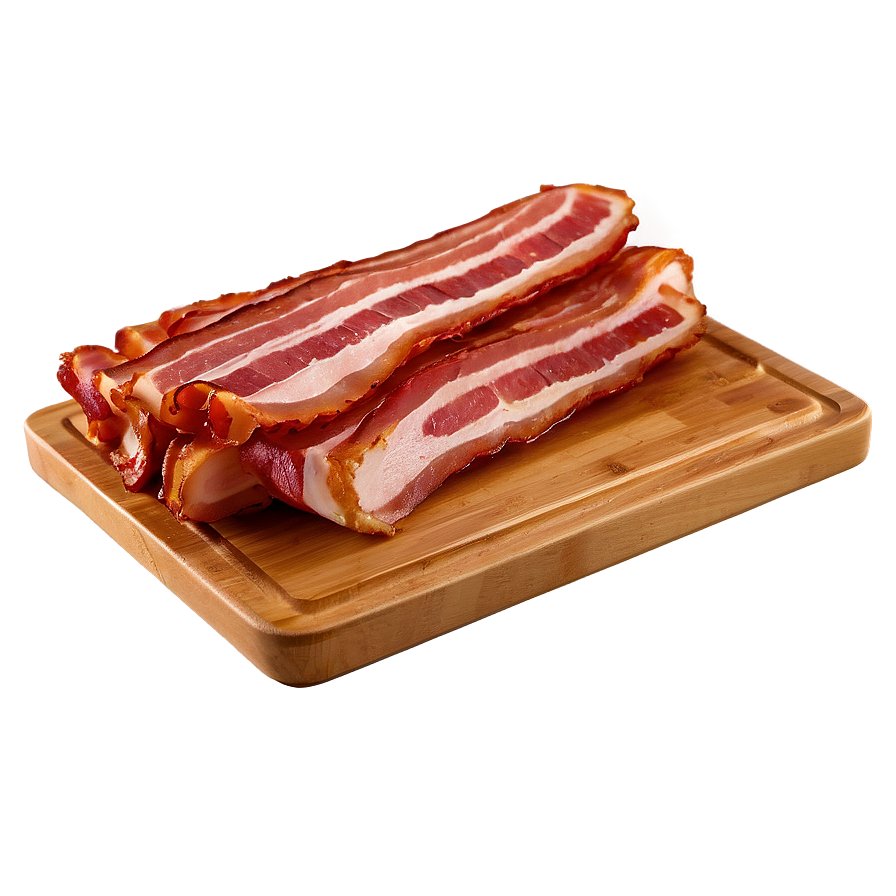 Bacon On Cutting Board Png Vxu