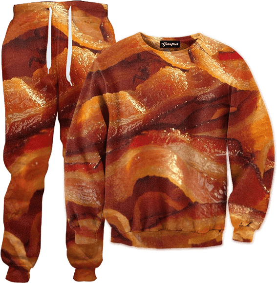 Bacon Print Sweatsuit Set