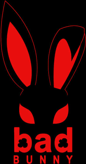 Bad Bunny Logo Redand Black