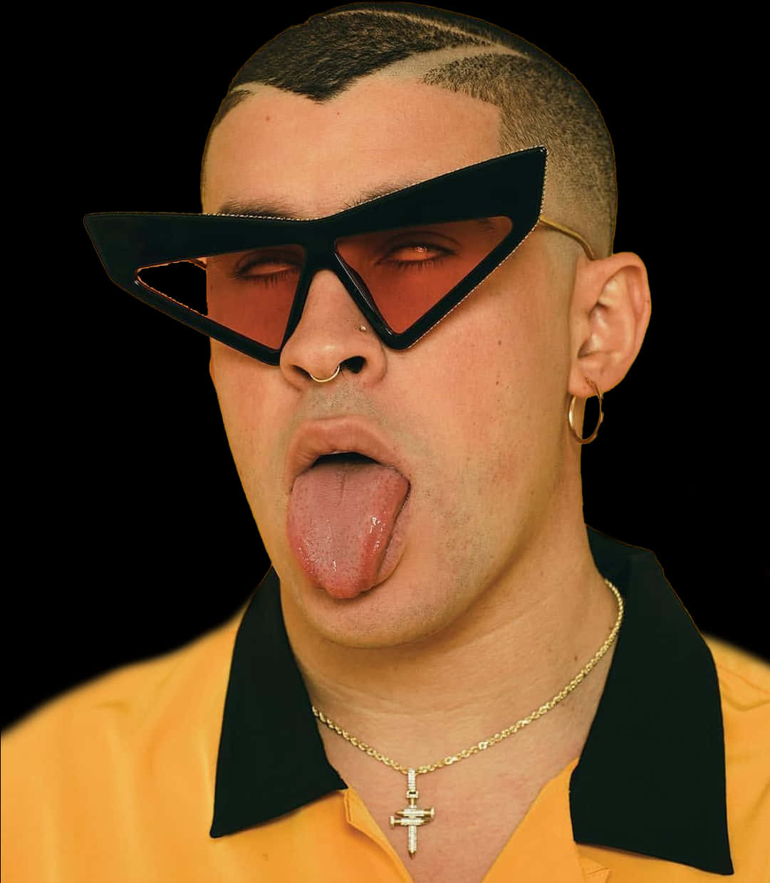 Bad Bunny Triangular Sunglasses Tongue Out