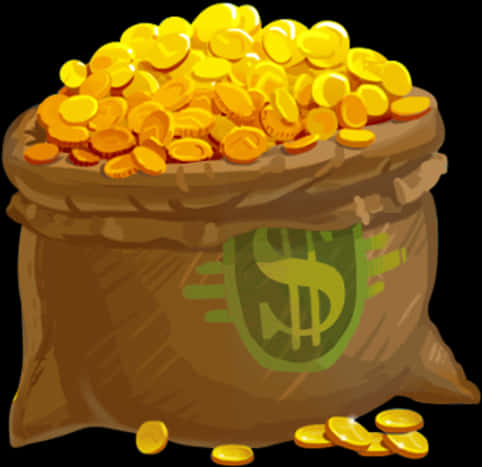 Bagof Gold Coins Illustration