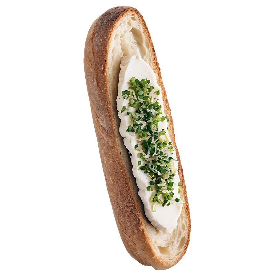 Baguette With Garlic Spread Png Owf