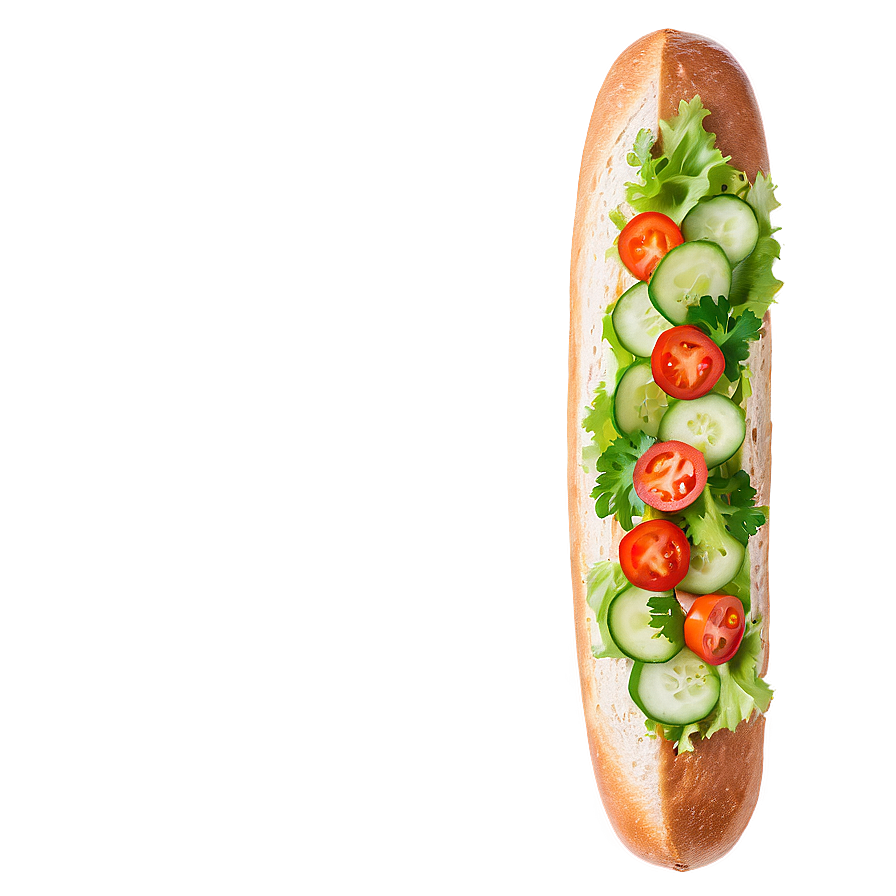 Baguette With Salad Png 05252024