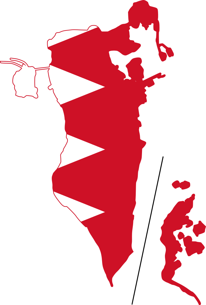 Bahrain Map Flag Design