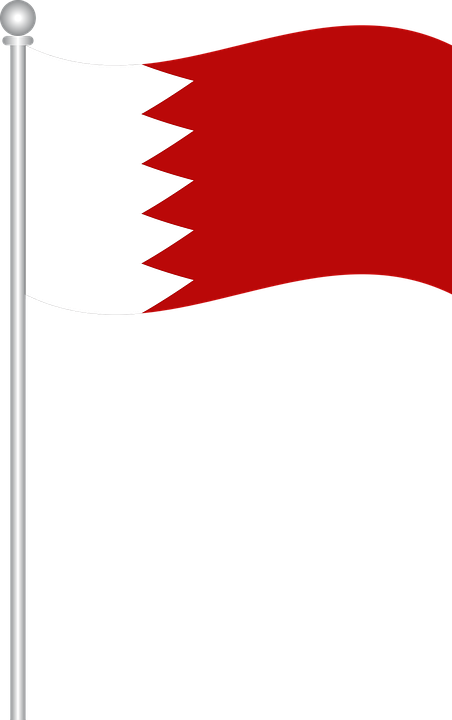 Bahrain National Flag Waving