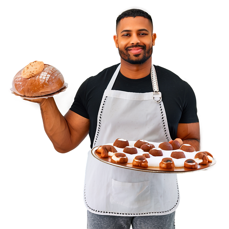 Baker With Baking Tools Png 3