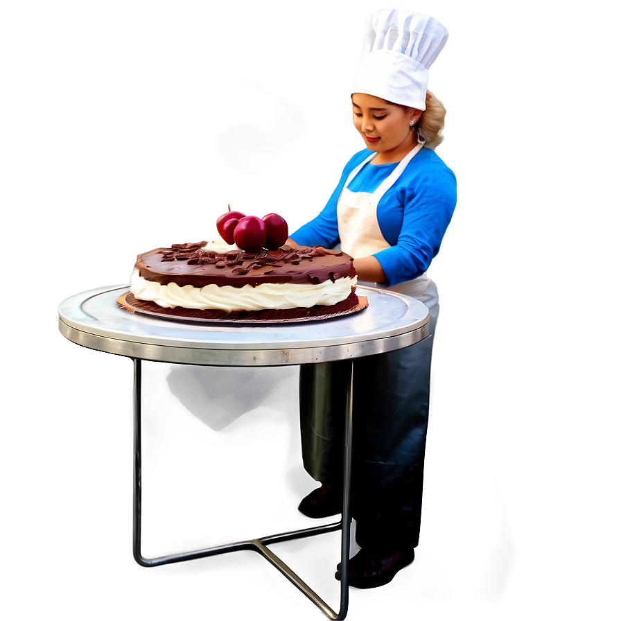 Baker With Cake Png 06292024