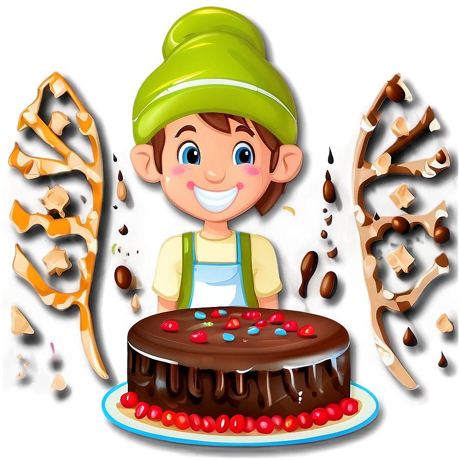 Baker With Chocolate Cake Png Uvx