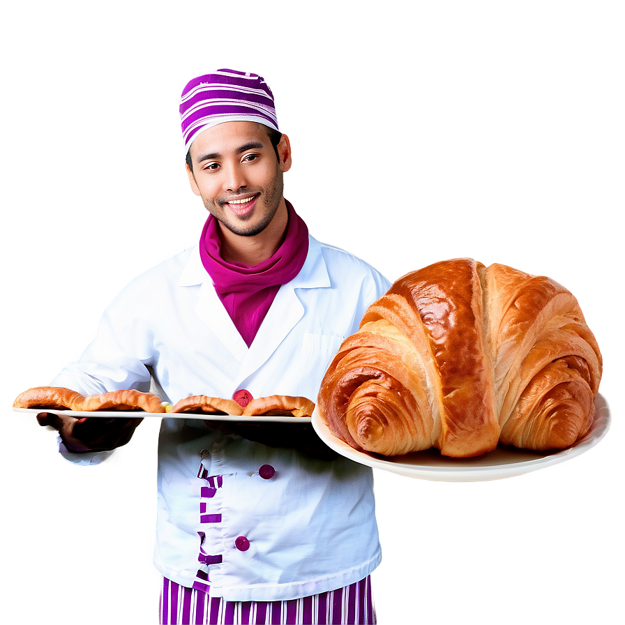 Baker With Croissant Png 06292024