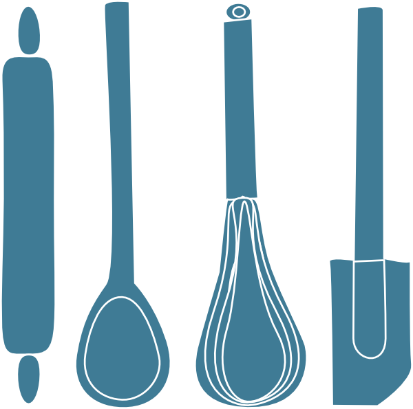 Bakery Tools Outline Vector