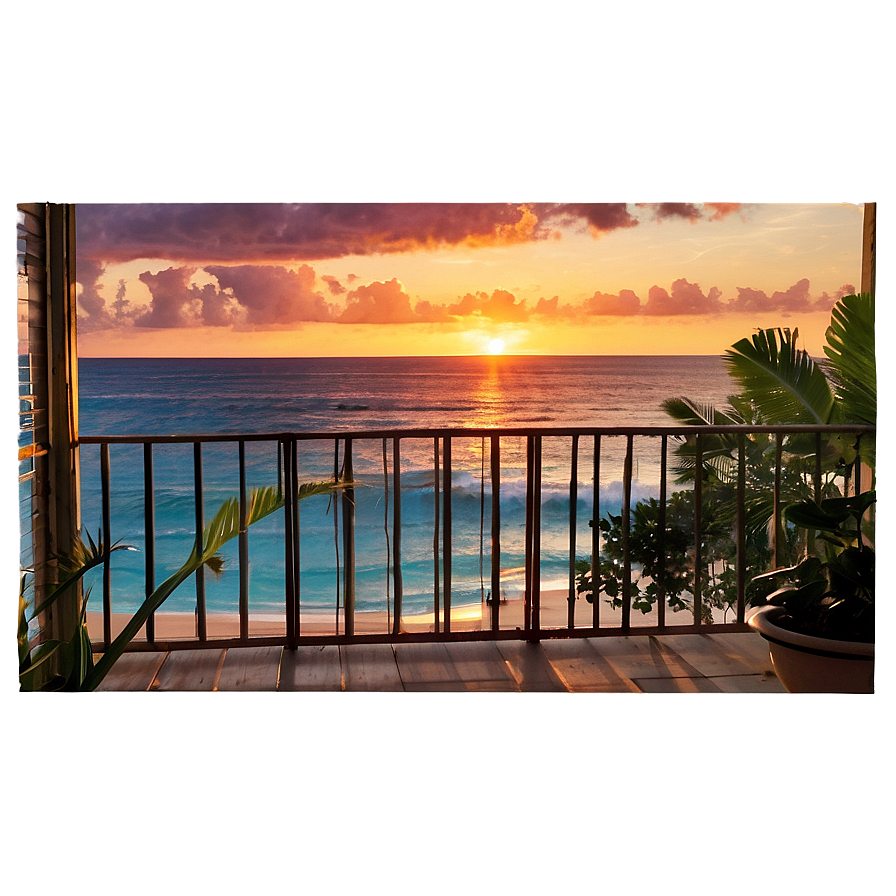 Balcony View Sunset Png 06272024