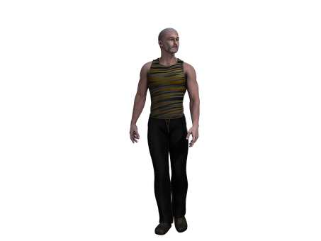 Bald Manin Striped Tank Top