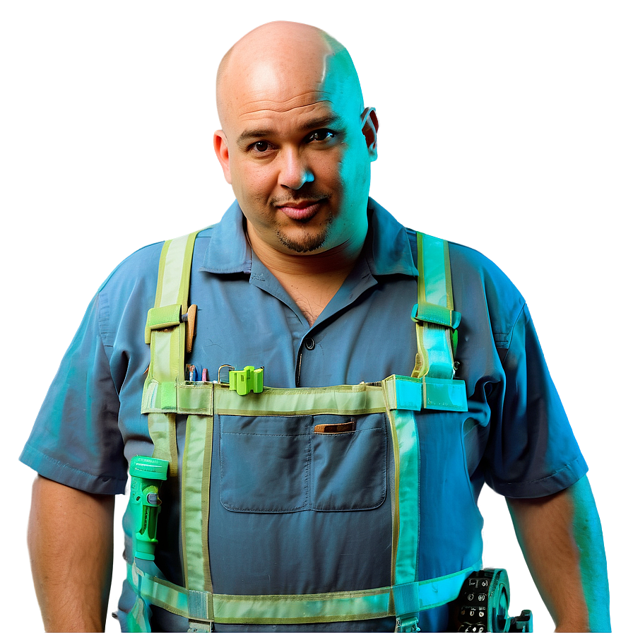 Bald Mechanic Repairing Png 06202024