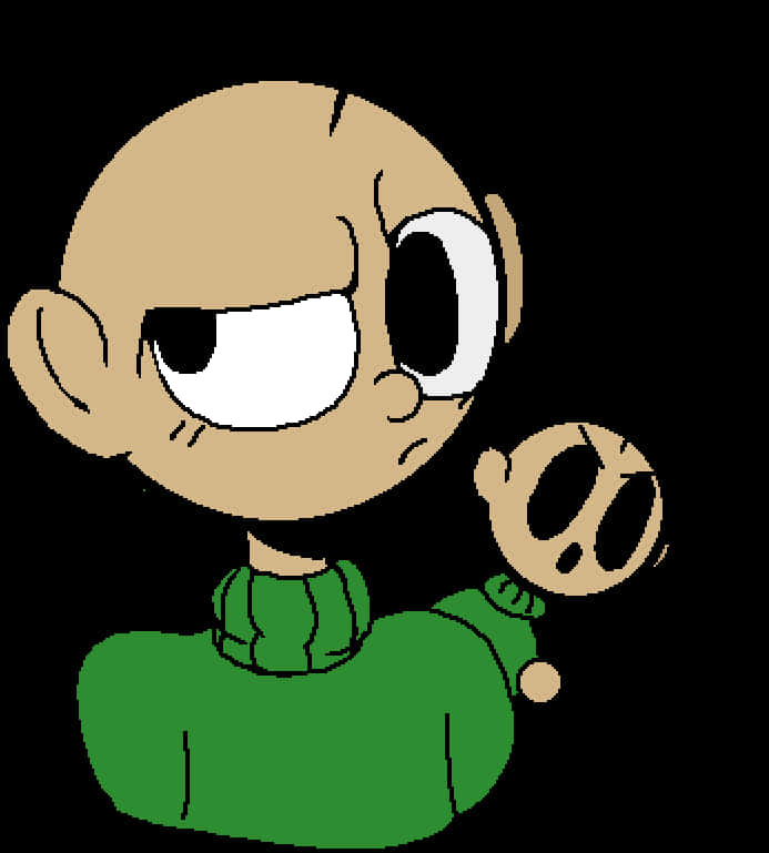 Baldi Cartoon Character Skeptical Look