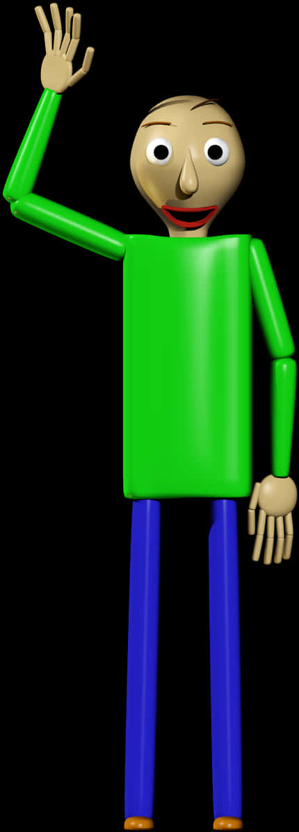 Baldi Character Waving