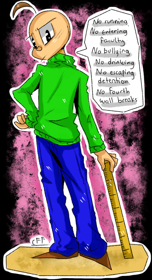 Baldi Rules Enforcer Artwork