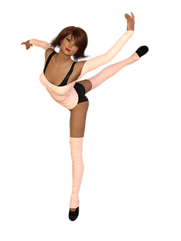 Ballet Dancer Pose3 D Rendering