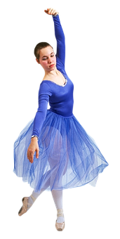 Ballet Dancerin Blue Dress