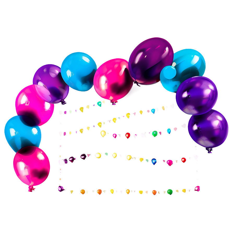 Balloon Garland Color Combinations Png Mop48