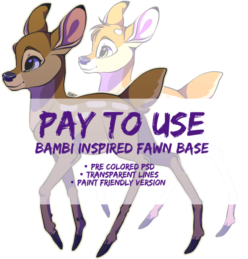 Bambi Inspired Fawn Base Artwork