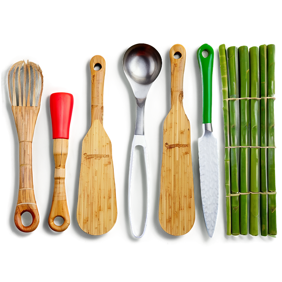 Bamboo Cooking Set Png 06292024