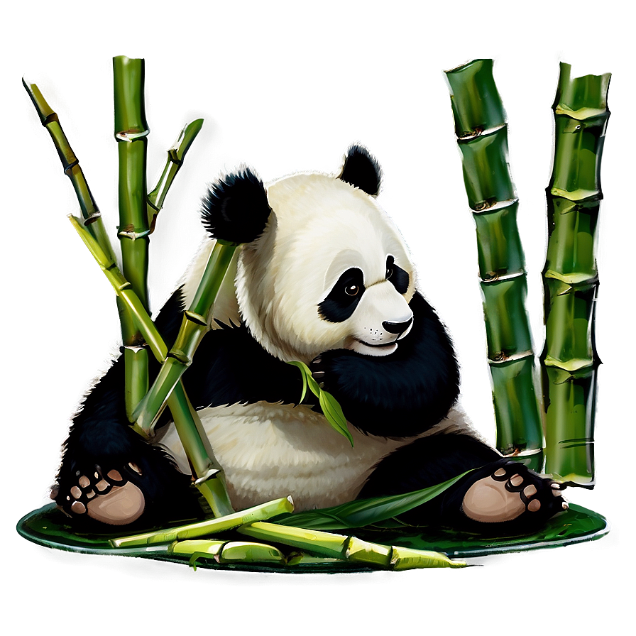 Bamboo Eating Panda Png Buc19