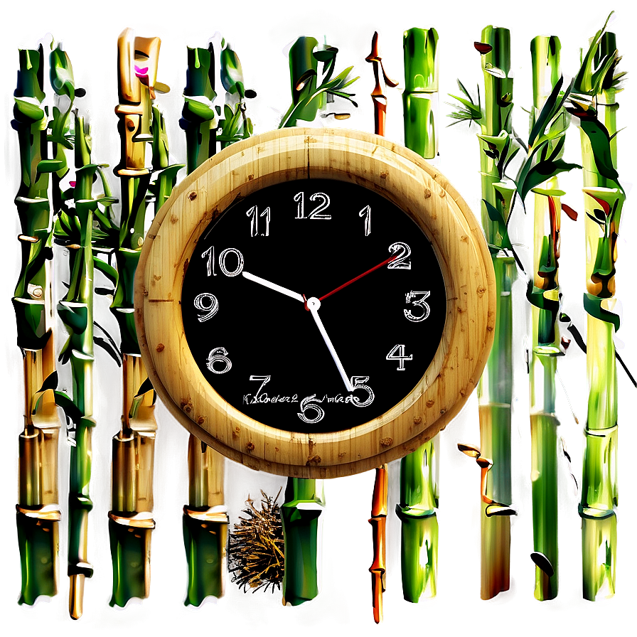 Bamboo Eco-friendly Clock Png 60