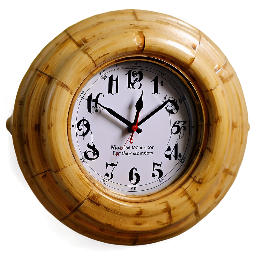 Bamboo Eco-friendly Clock Png Hkk