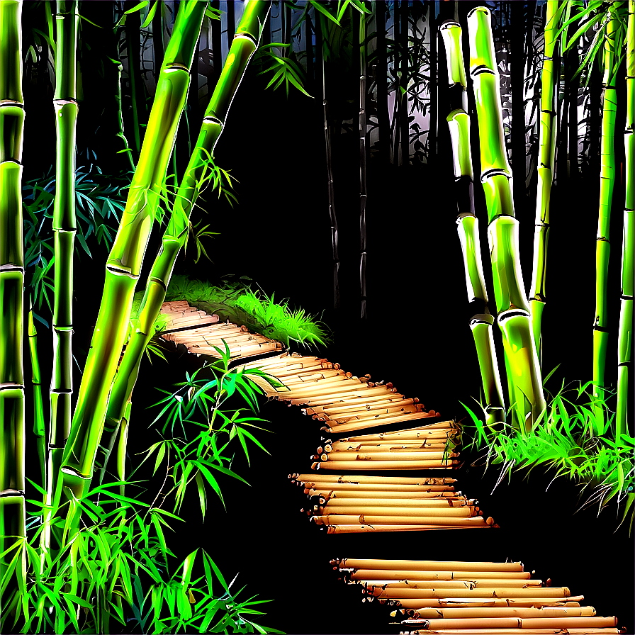 Bamboo Forest Path Png Quv3