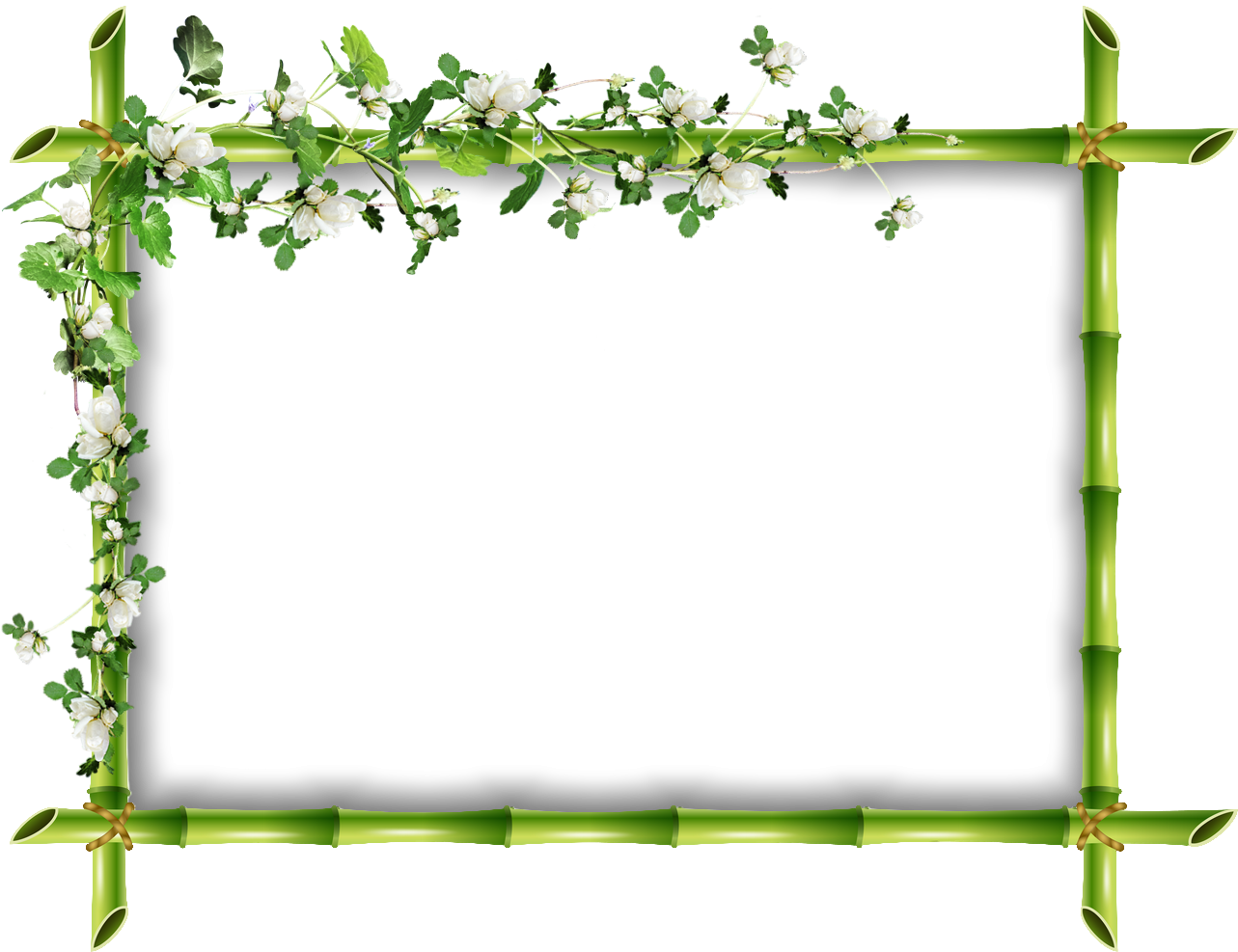 Bamboo Frame Floral Design