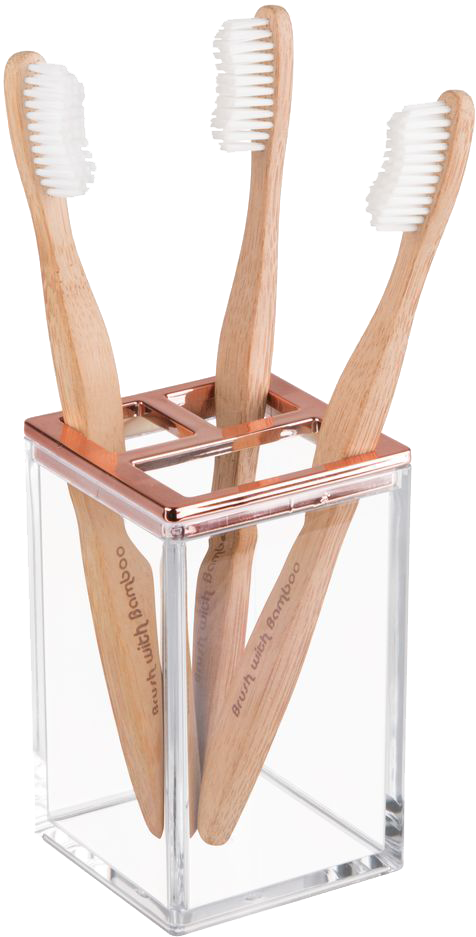 Bamboo Toothbrushesin Holder