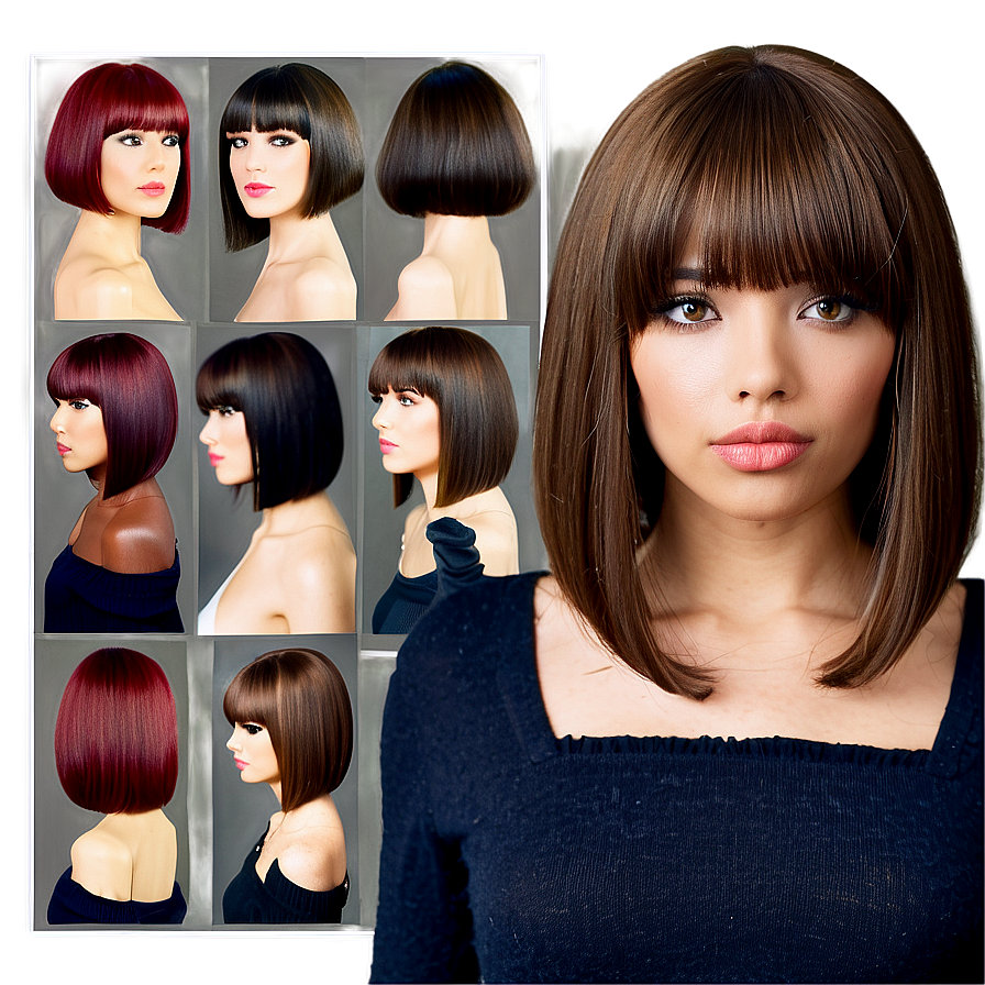 Bangs And Bob Cut Png 05252024