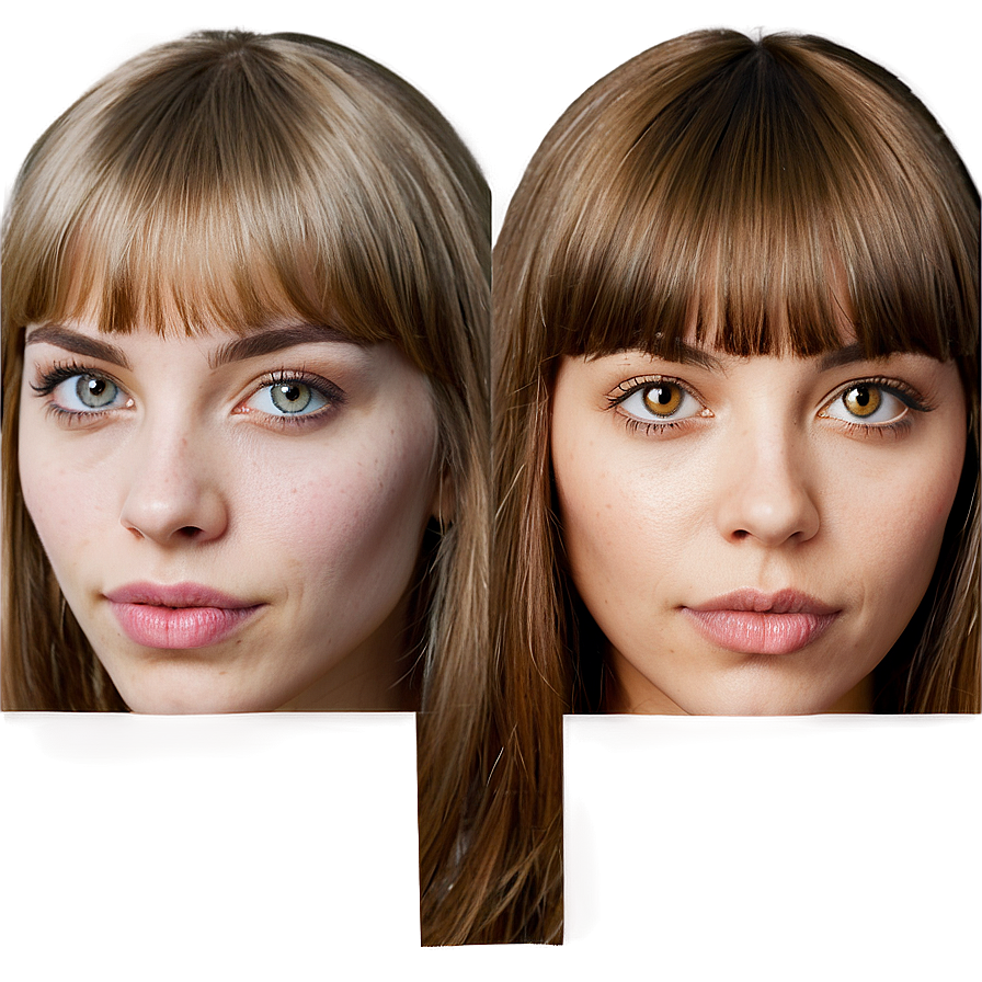 Bangs For Heart Shaped Face Png Fbw