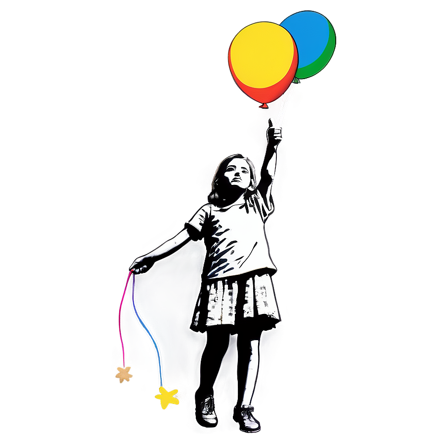 Banksy Flying Balloons Girl Png Rih