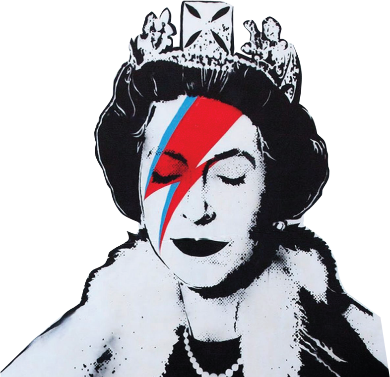 Banksy Queen Bowie Fusion